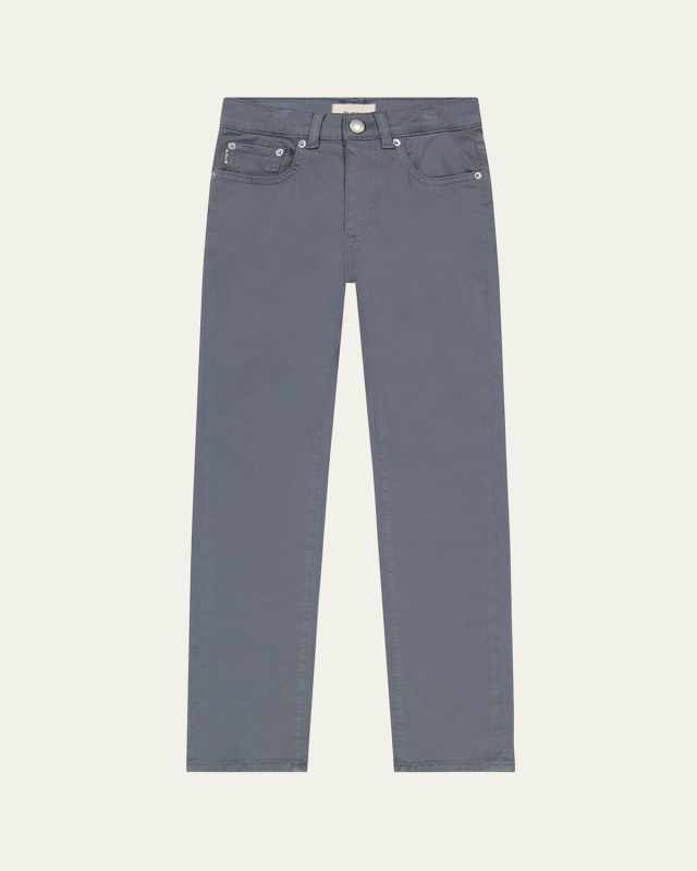 Boy's Brady Slim Cotton Twill Pants, Size 3-7